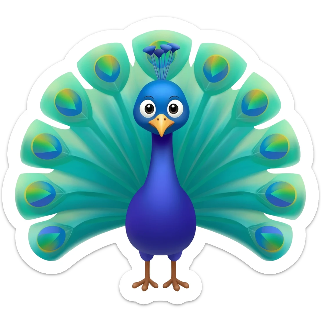 Peacock sticker