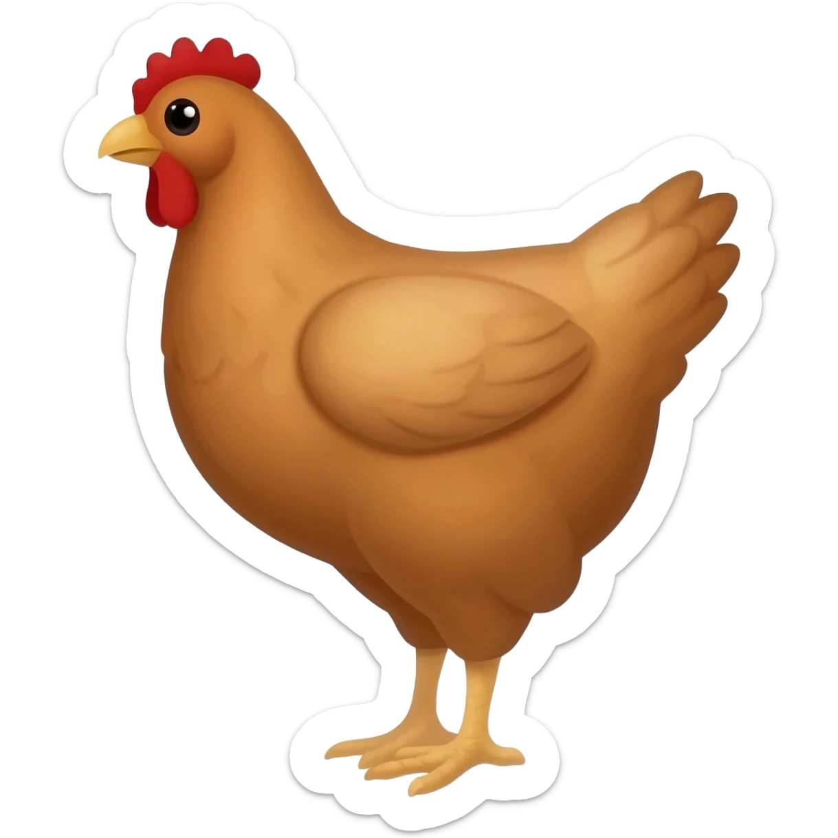 Chicken head full body  sticker