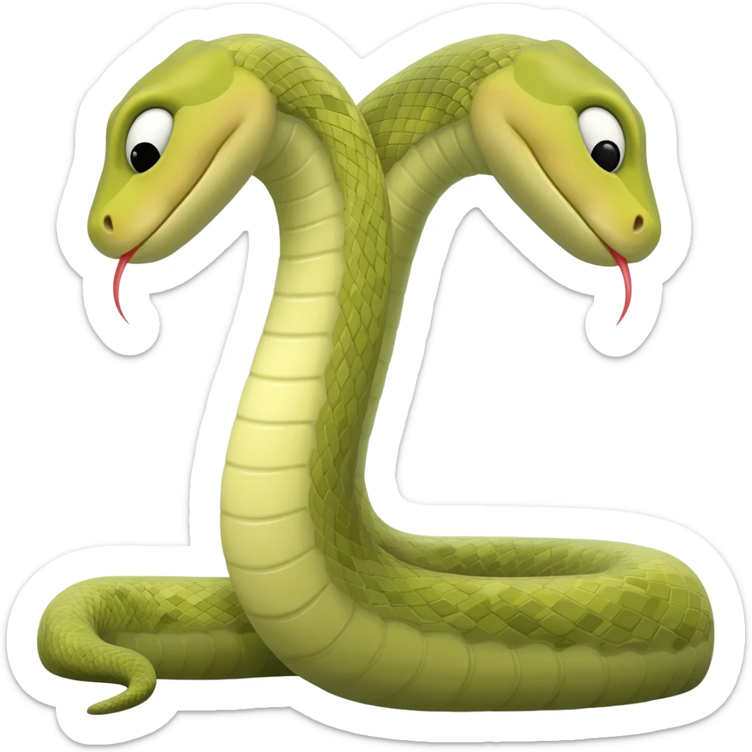 two headed snake sticker