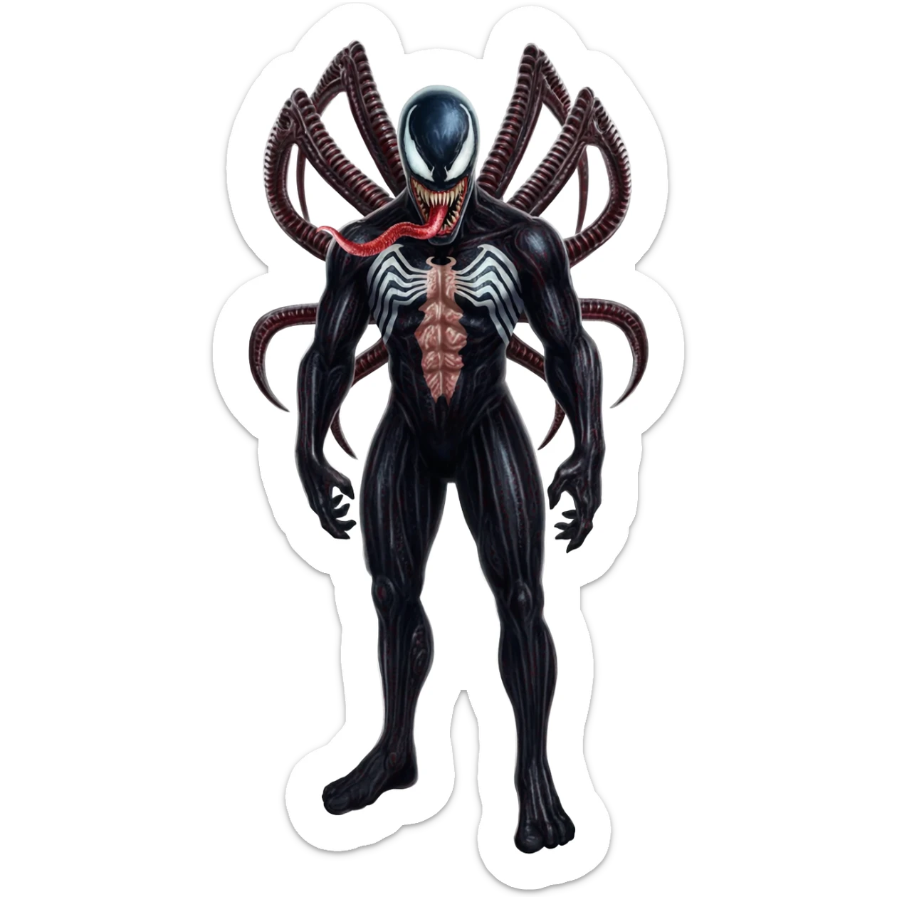  Venom-Xenomorph-hybrid-fantasy-creature (full body) sticker