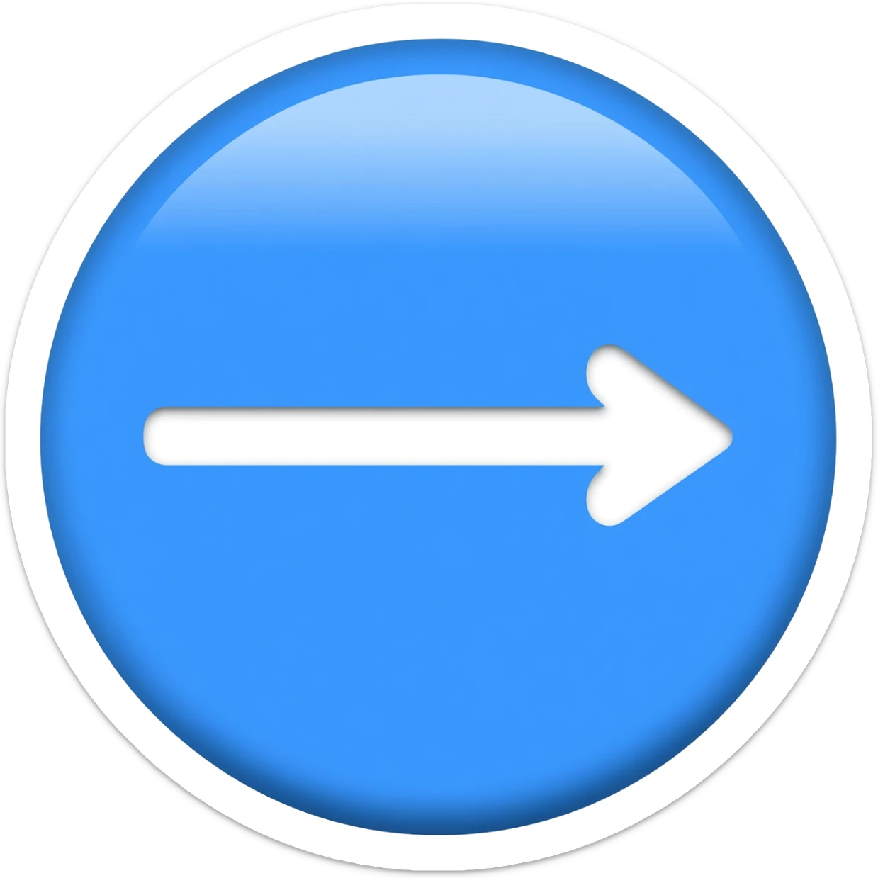 Quiero en ArrowChecpoin dentro de un círculo azul sticker