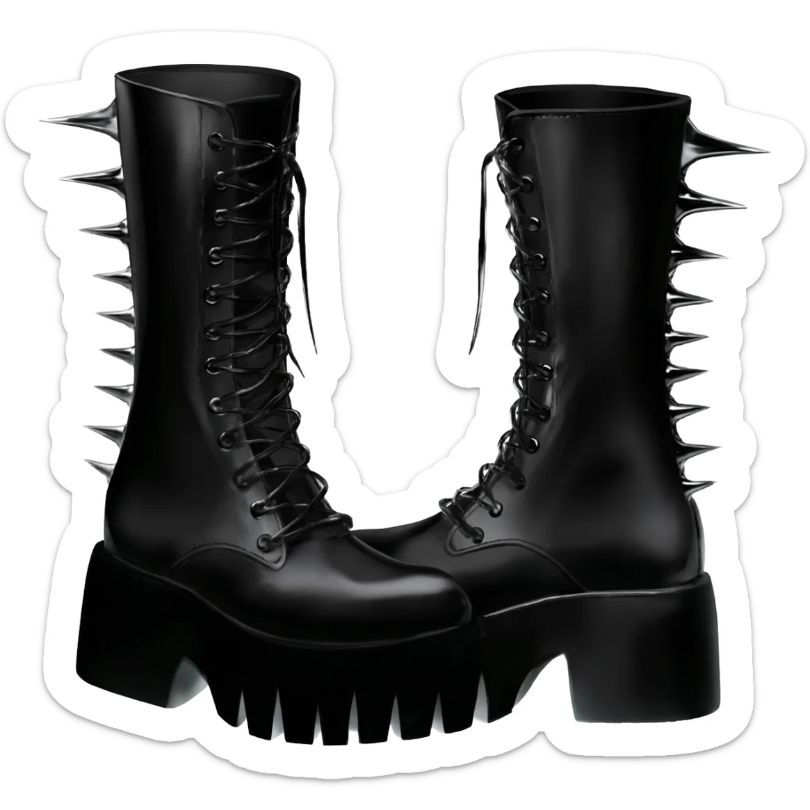 Black edgy gothic aesthetic boots sticker