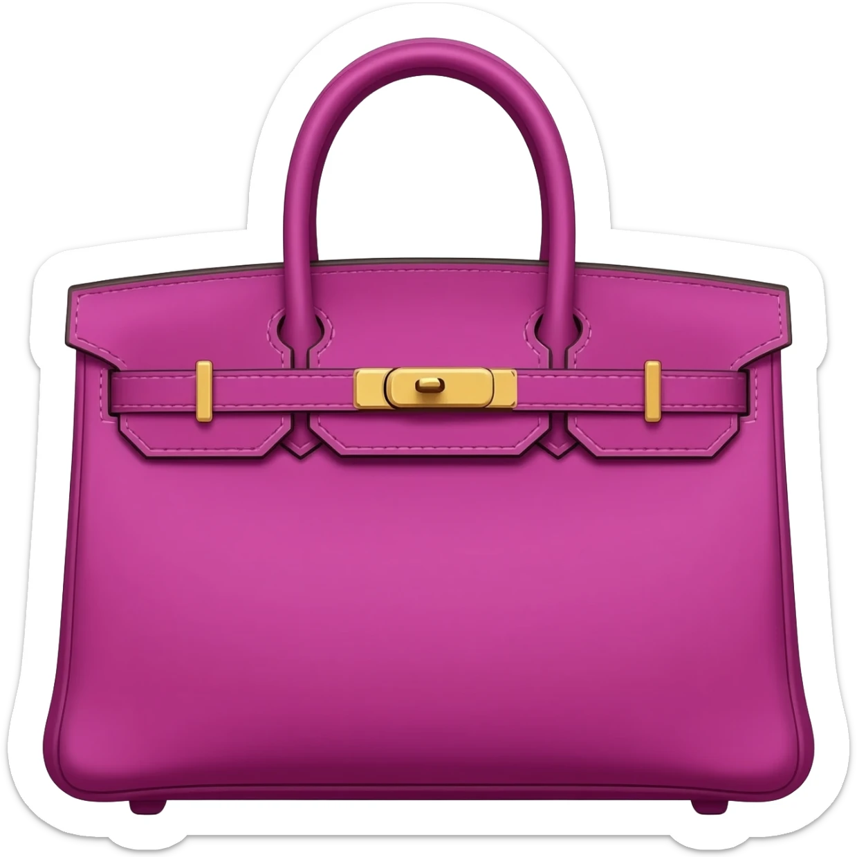 magenta hermes bag sticker