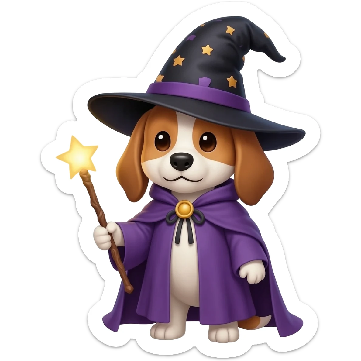Dog wizard sticker
