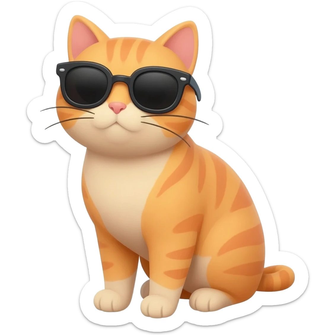 Cat wearing sunglasses sticker
