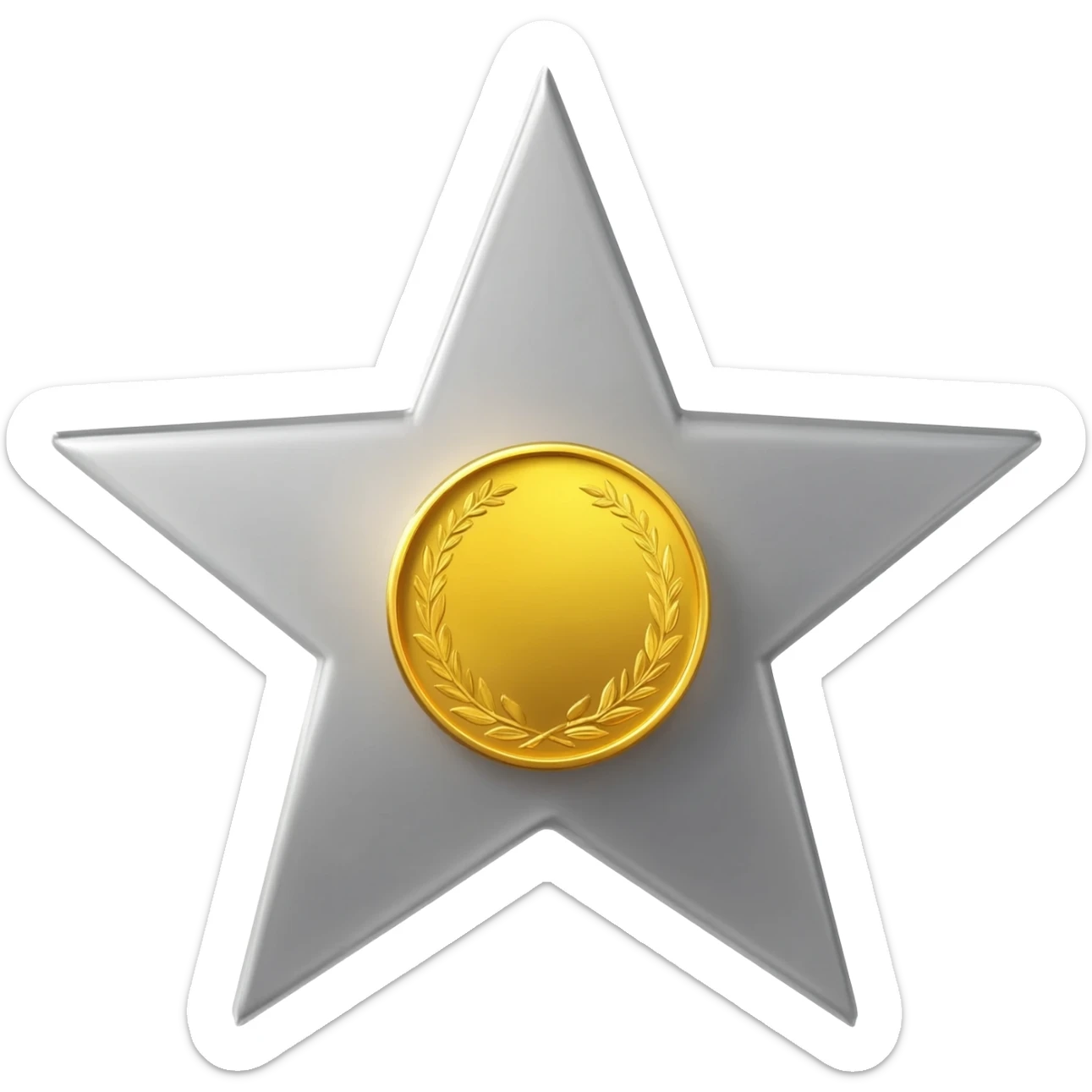 Coin inside star sticker
