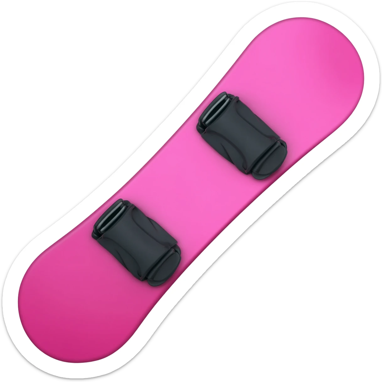 pink snowboarding sticker