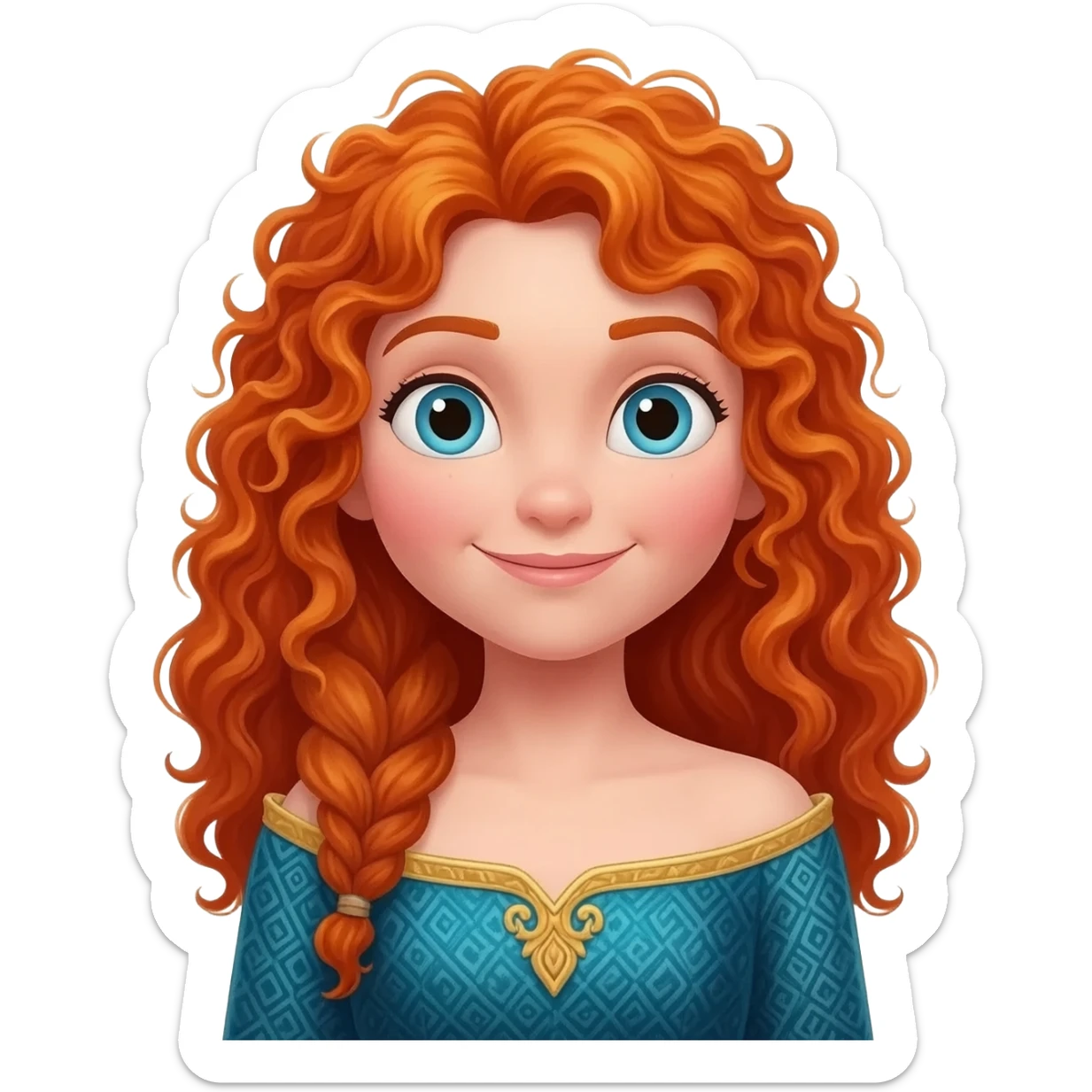 Disney princess merida dress sticker