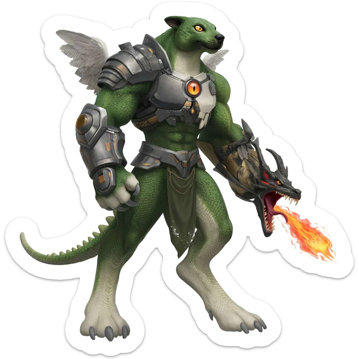 Trico-Vernid-Sergal-Protogen-Dutch-Angel-Dragon-fusion-animal-hybrid sticker