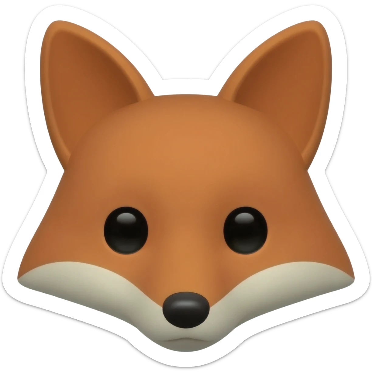 dead fox face sticker