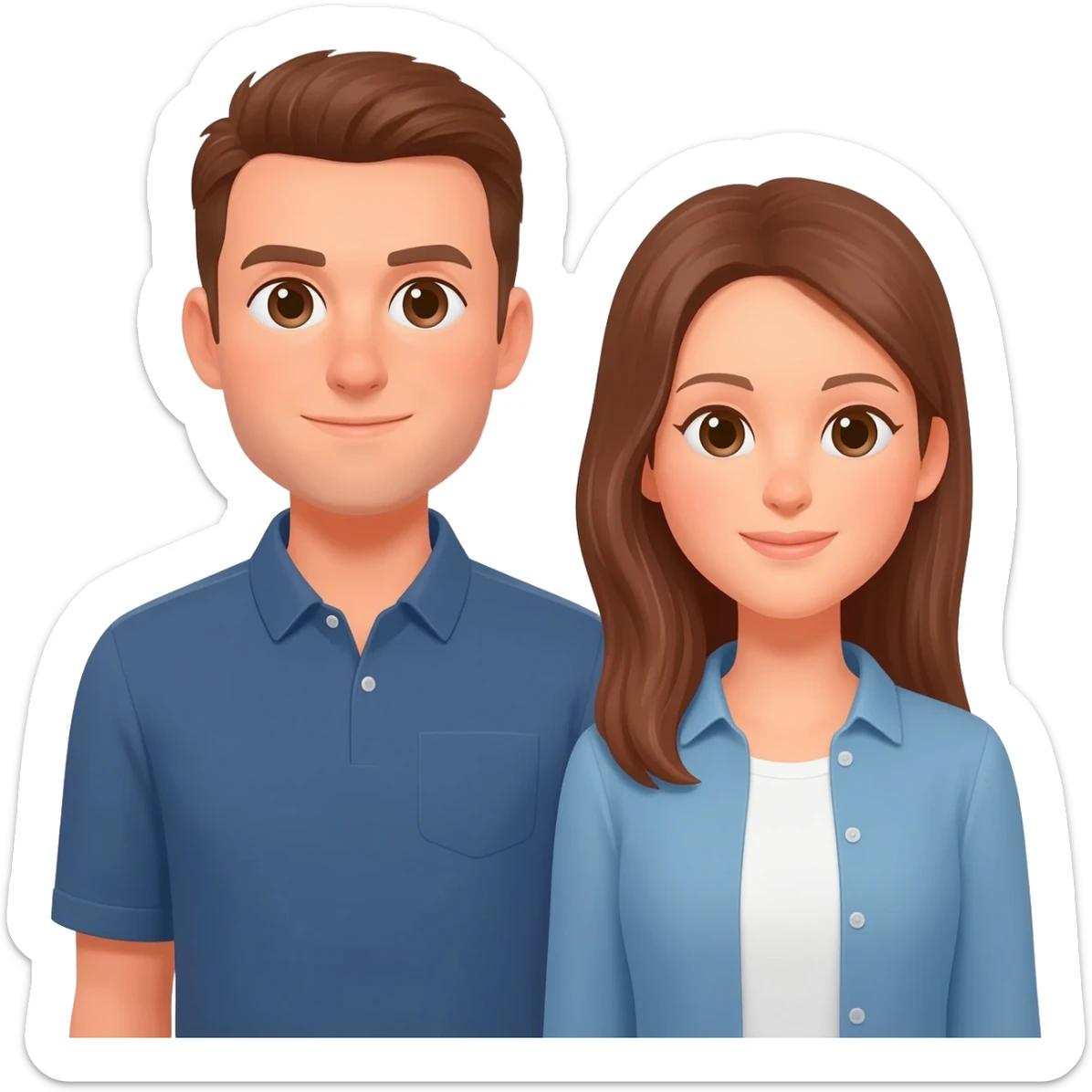 Man and woman sticker