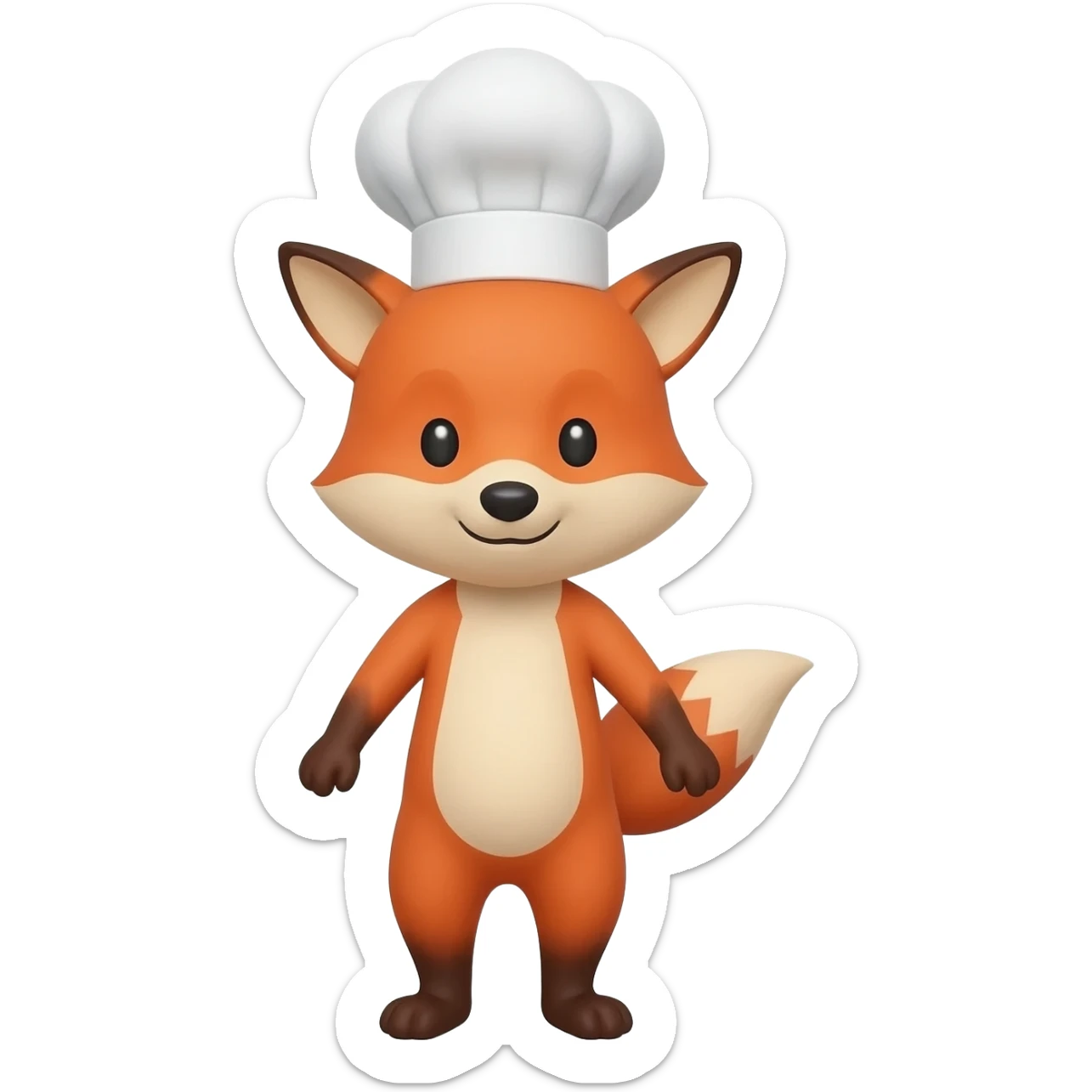 Fox with chef het sticker