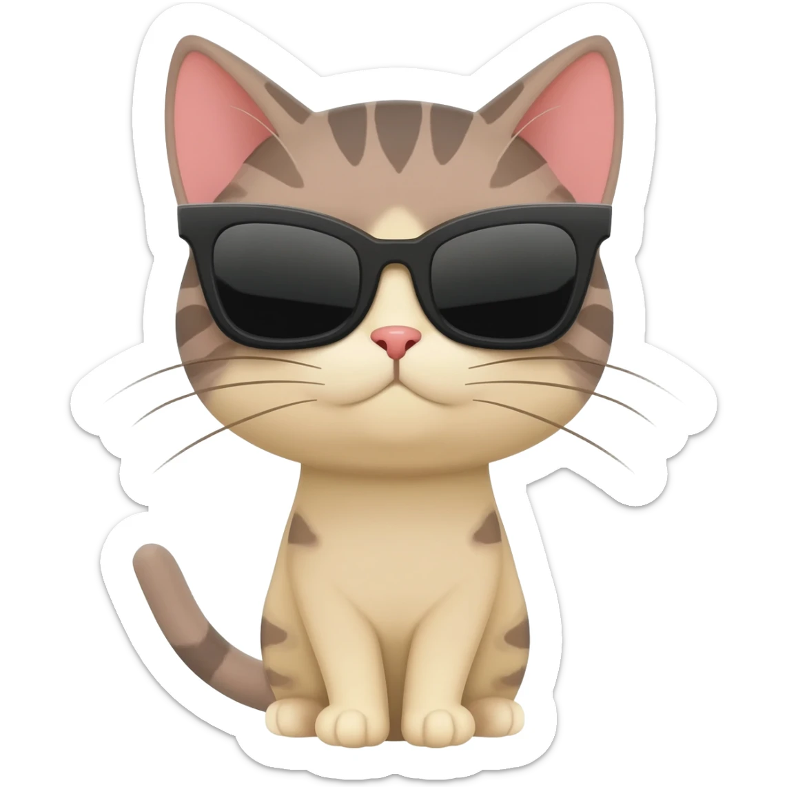 Cat wearing sunglasses sticker