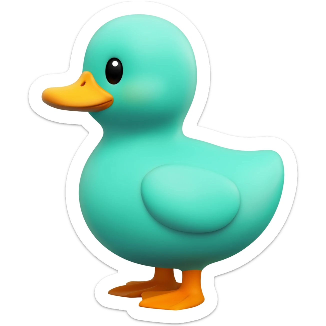 Ultra realistic, mirco-detailed, cute,coloful, teal duck, a small freshwater bird, isolated 3d rendering, 8k hd, 600 dpi, no emoji faces, no emoji icons  sticker