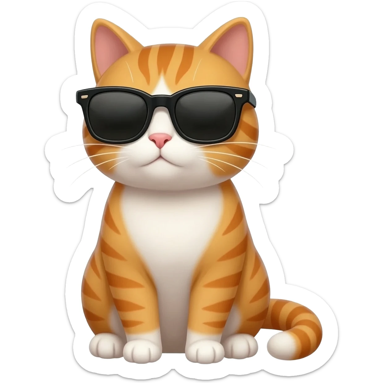Cat wearing sunglasses sticker