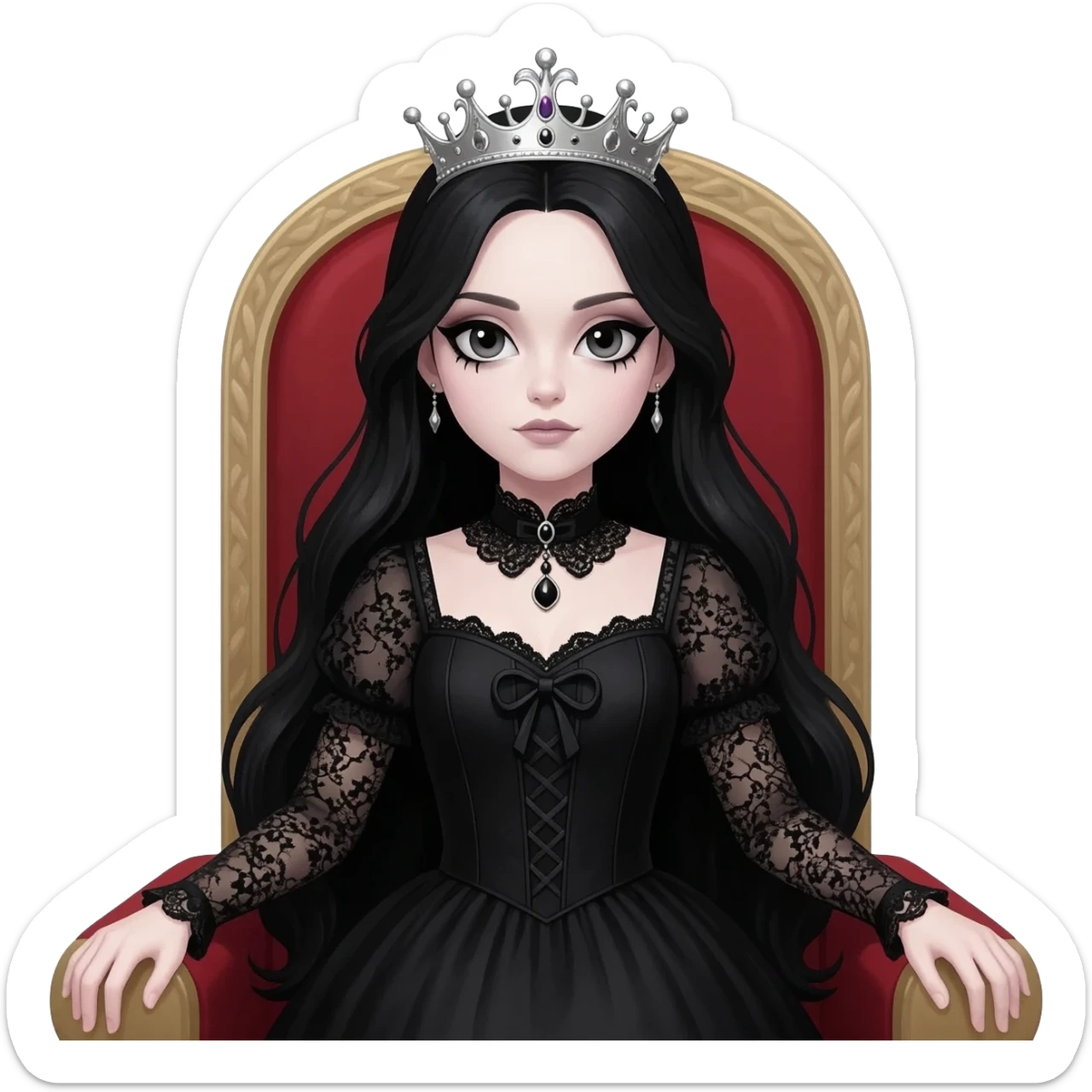 Emo princess sticker