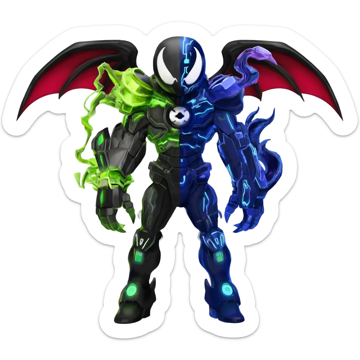 Venom-Cyberbug-Genesect-Zekrom-Darkrai-Scizor-fusion, full body sticker