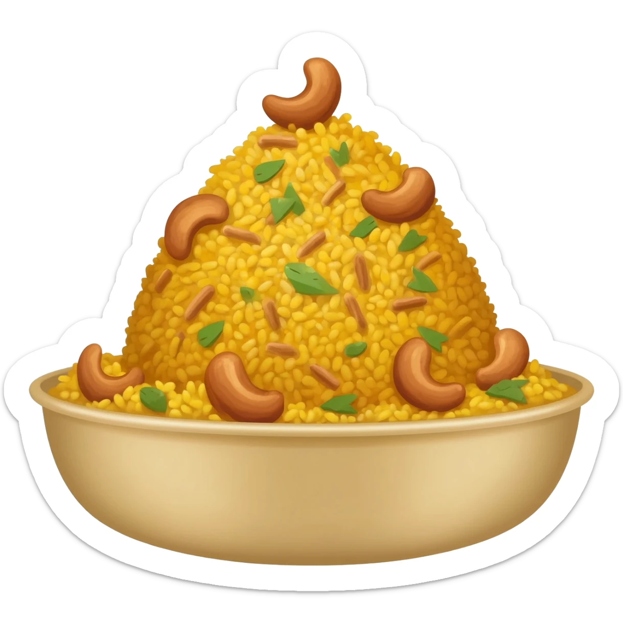 Sweet Pongal (Sakkarai Pongal) garnished with Cashews sticker