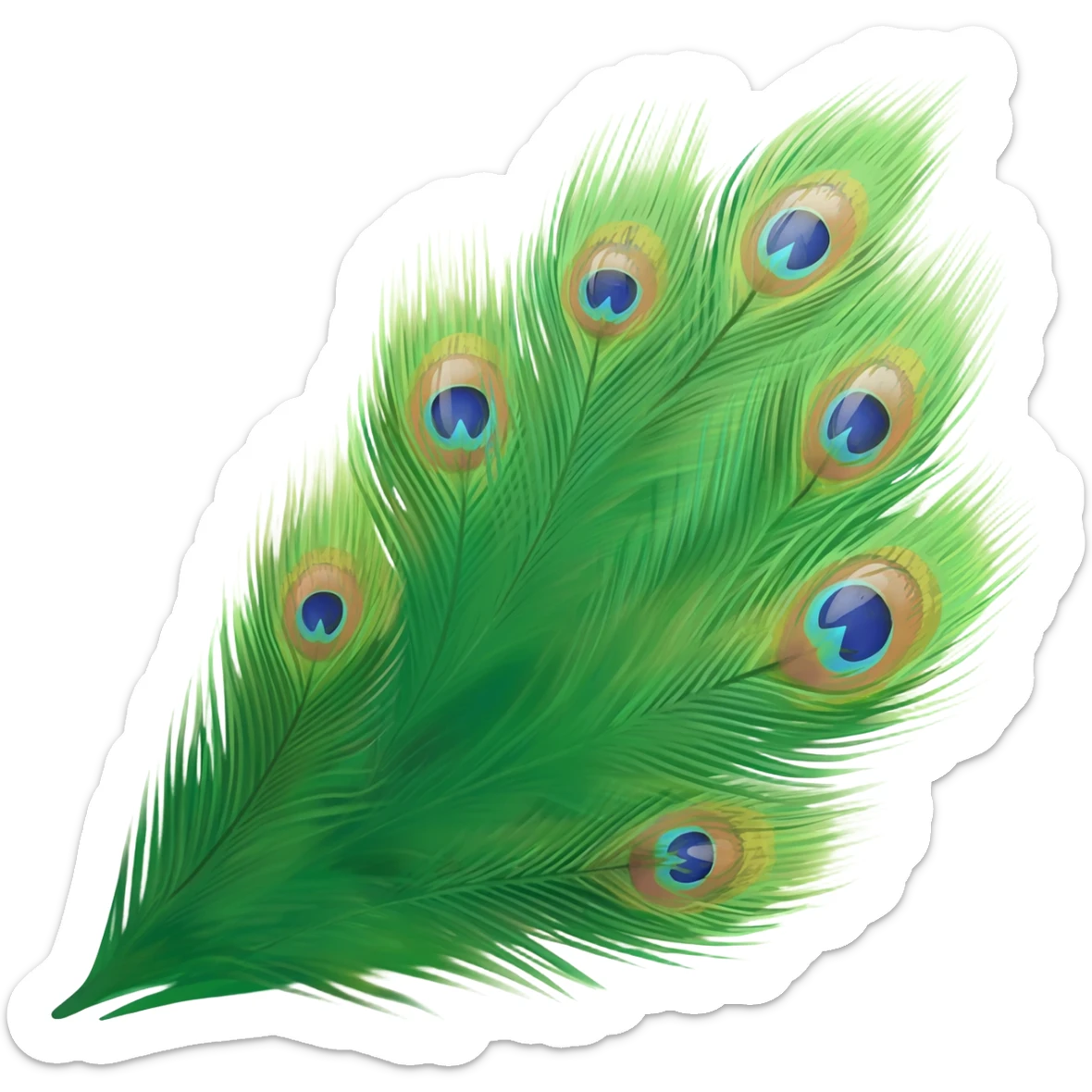 Peacock wings sticker