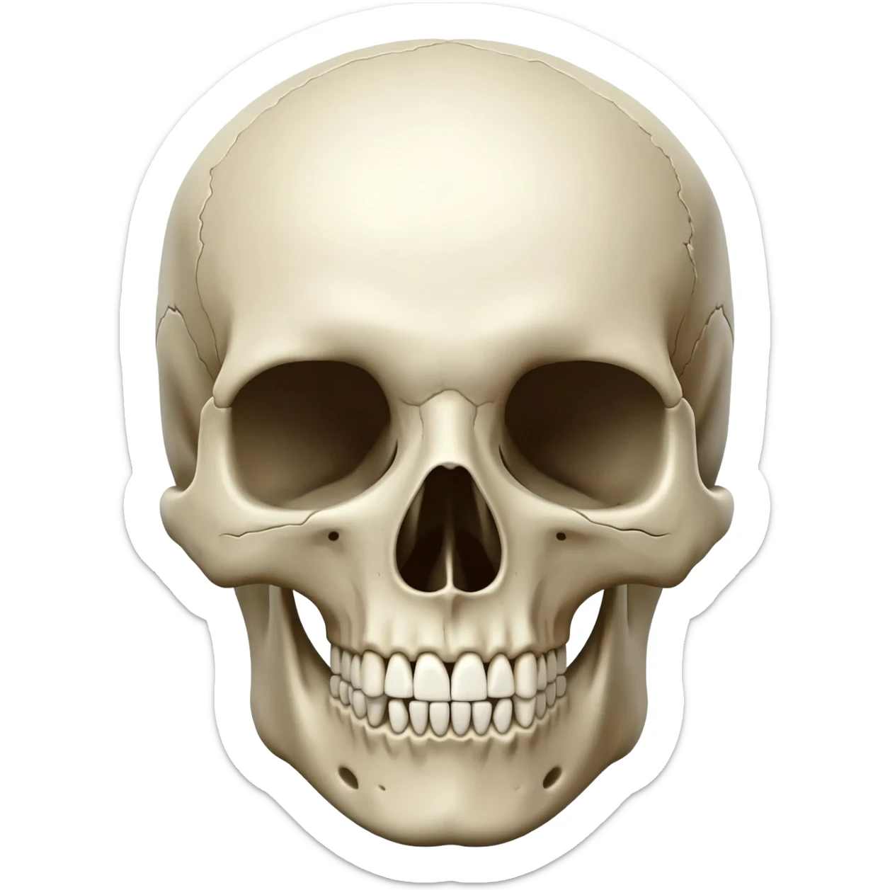 Skeleton head sticker