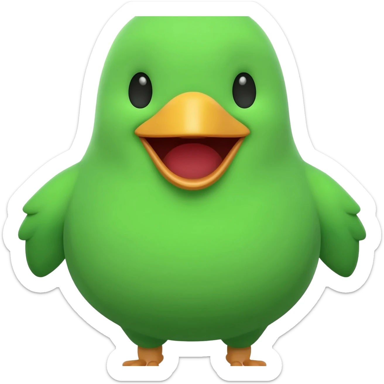 green chick laughing sticker