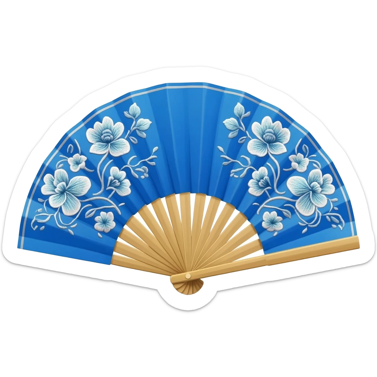 Blue and white Fan sticker