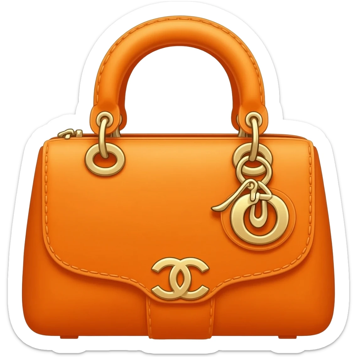 orange chanel dior bag sticker