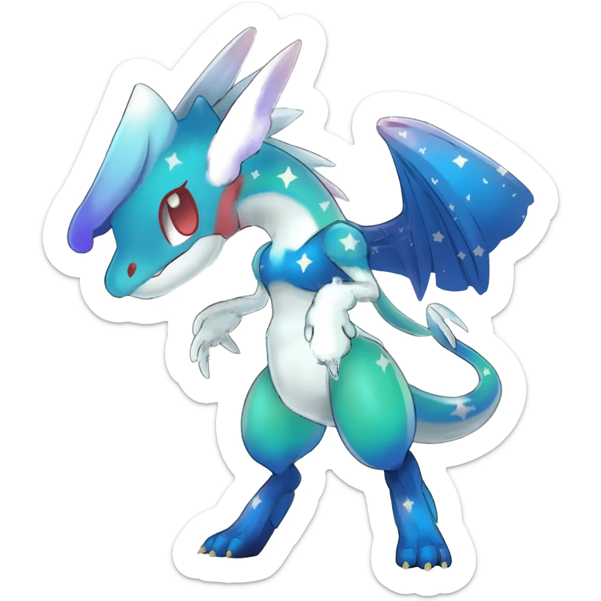 Shiny Starry Wishy Washy Trico-Nargacuga-Silvally-Absol-Digimon-fusion sticker