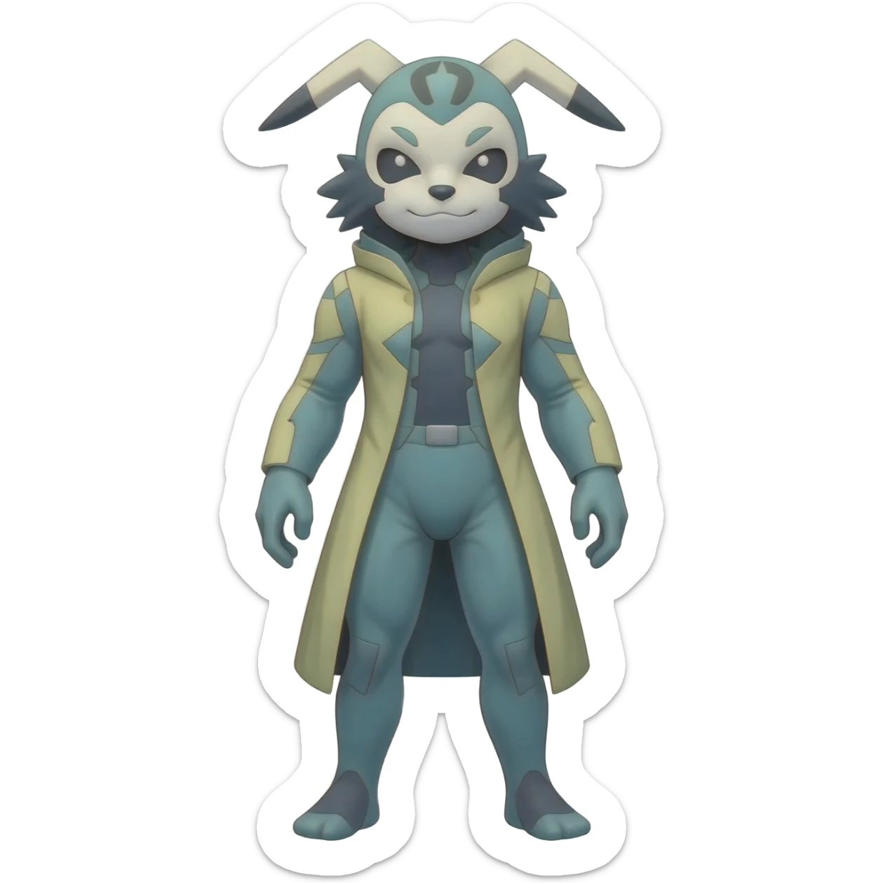 Minccino-Noibat-Swoobat-hybrid-fusion, full body sticker