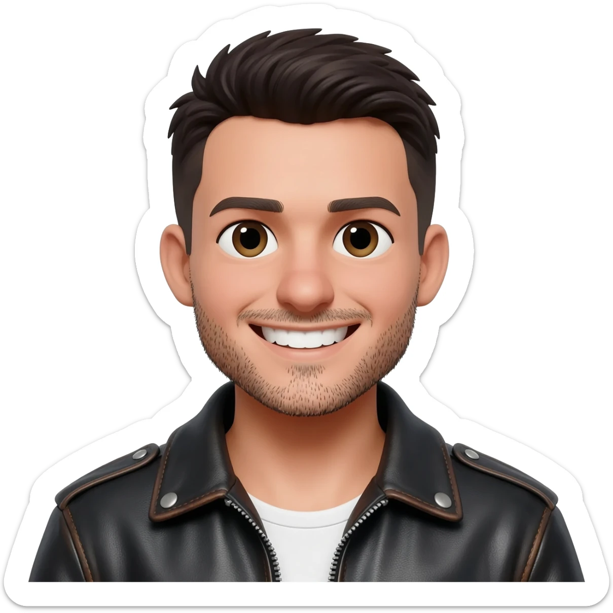 Rugged cheerful young man sticker