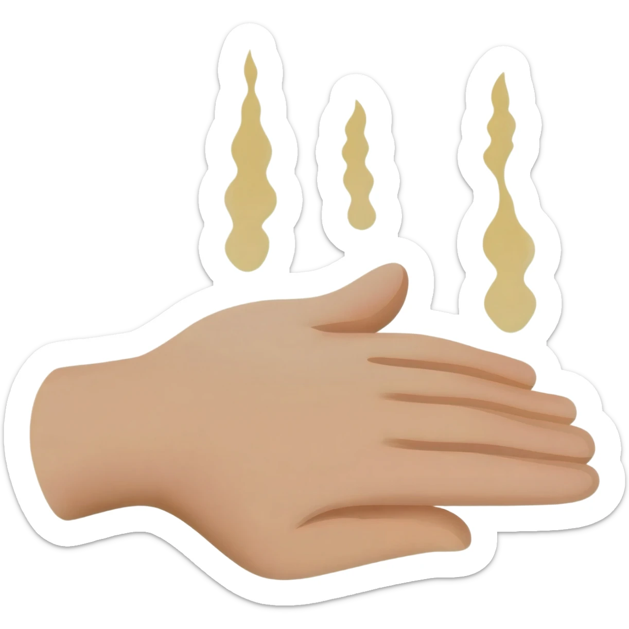 hand massage sticker