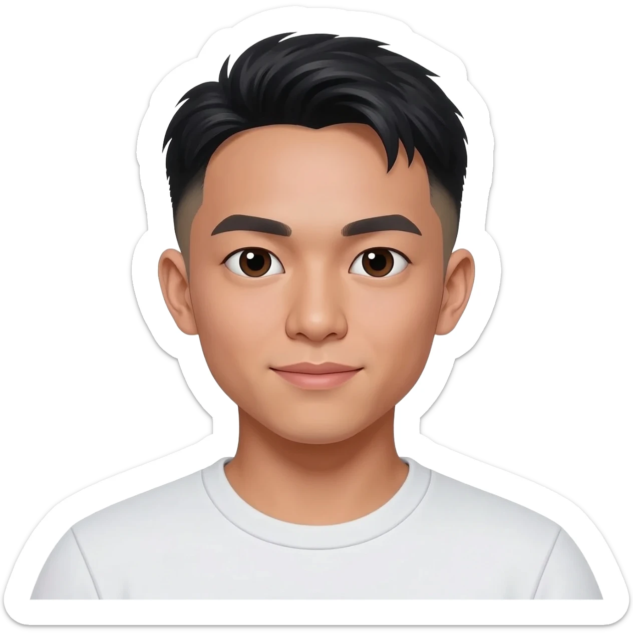 Filipino korean man fade hair cut 25 year old  sticker