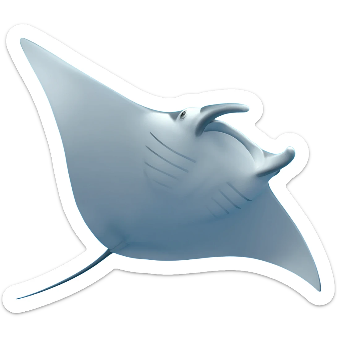 Manta ray sticker