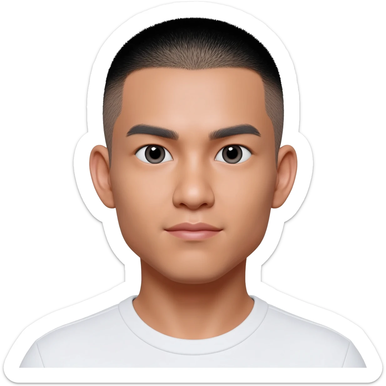 Thai young man at 25 years old fade hair cut sticker