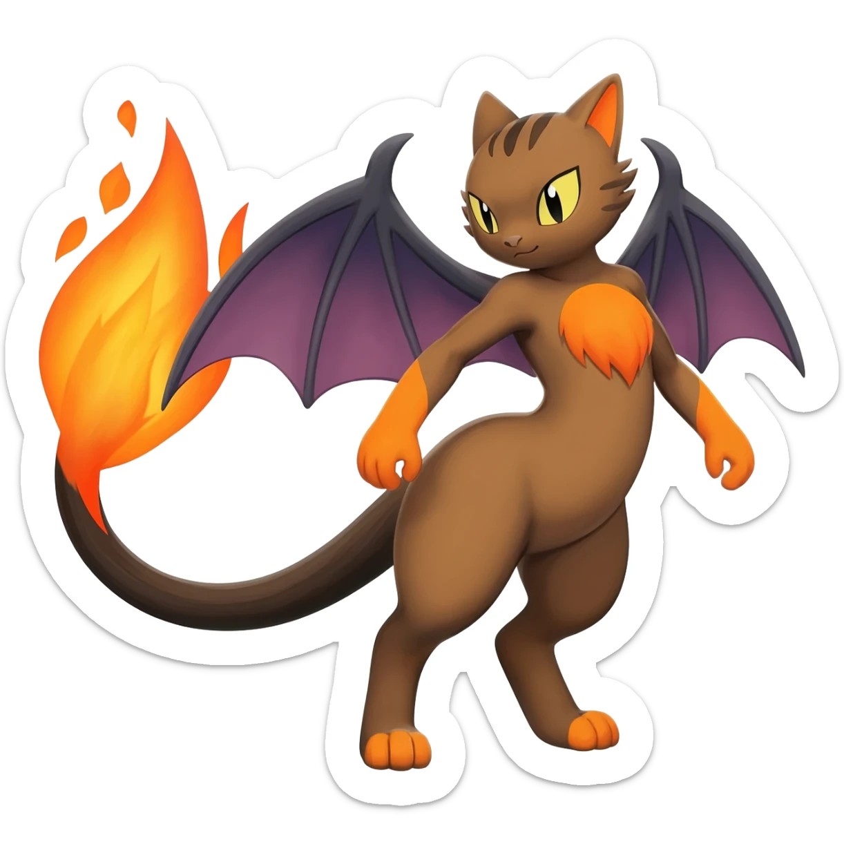 Noibat-Litten-Torracat-fusion-Fakemon-Pokémon-creature  sticker
