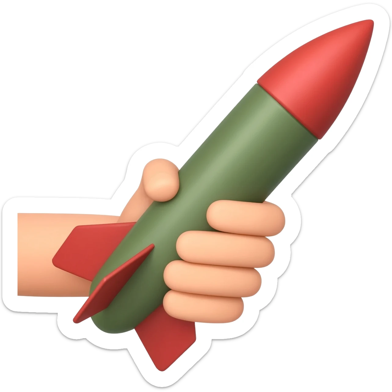 hand hold missile sticker