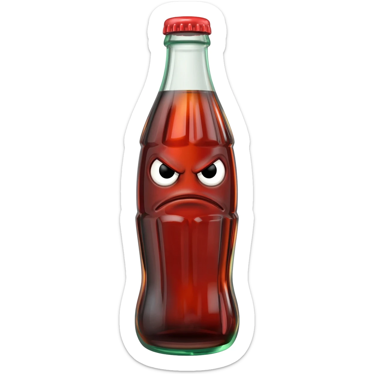 grumpy Coca-cola emoji sticker