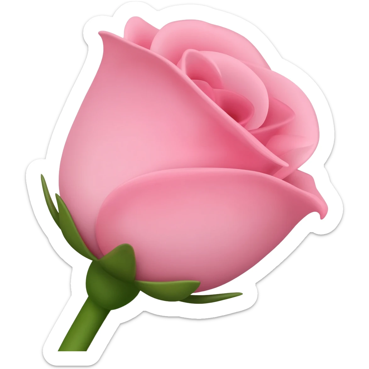 light pink rose bud sticker