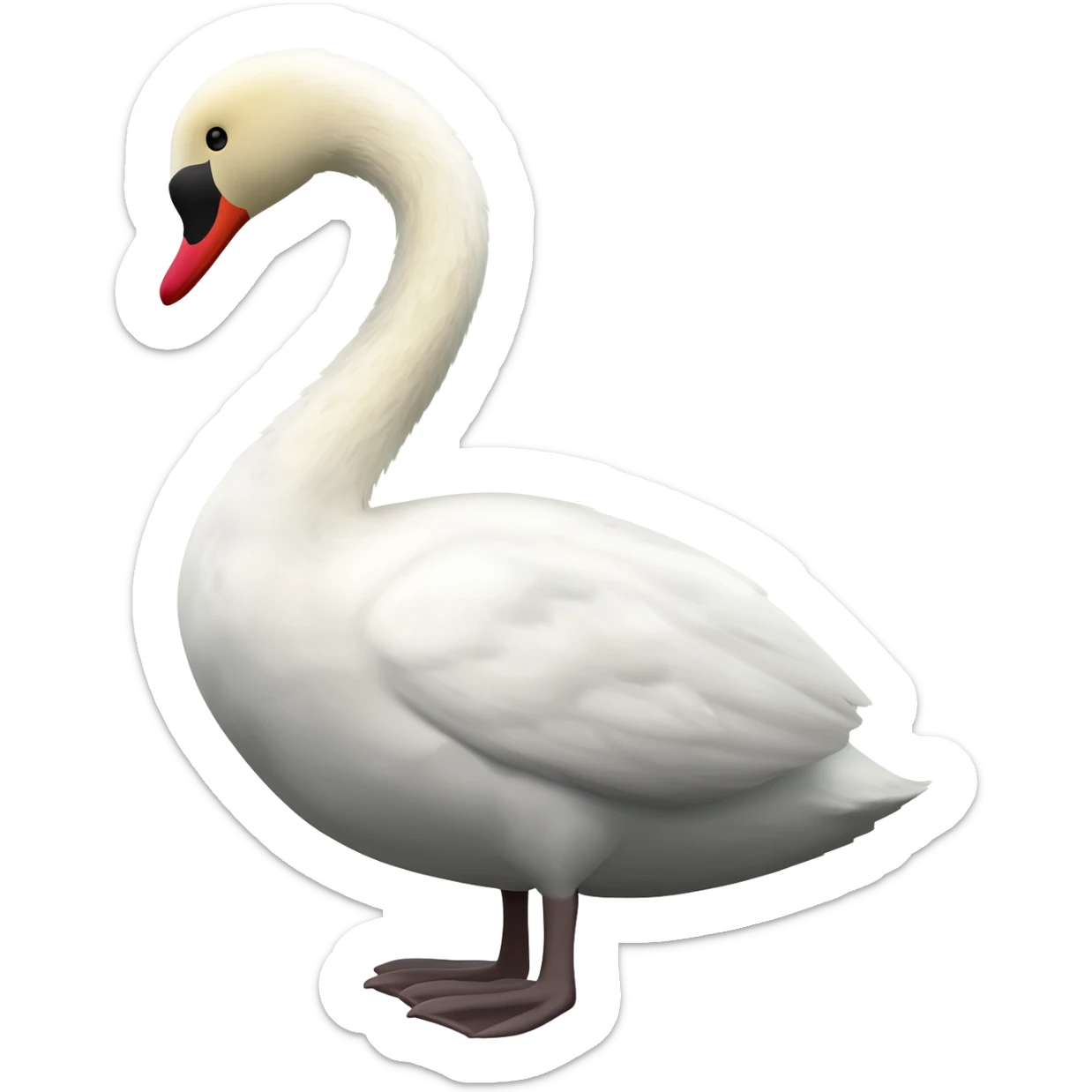 Like there is already one emoji of the swan, so now tilt the same swan into its opposite direction sticker