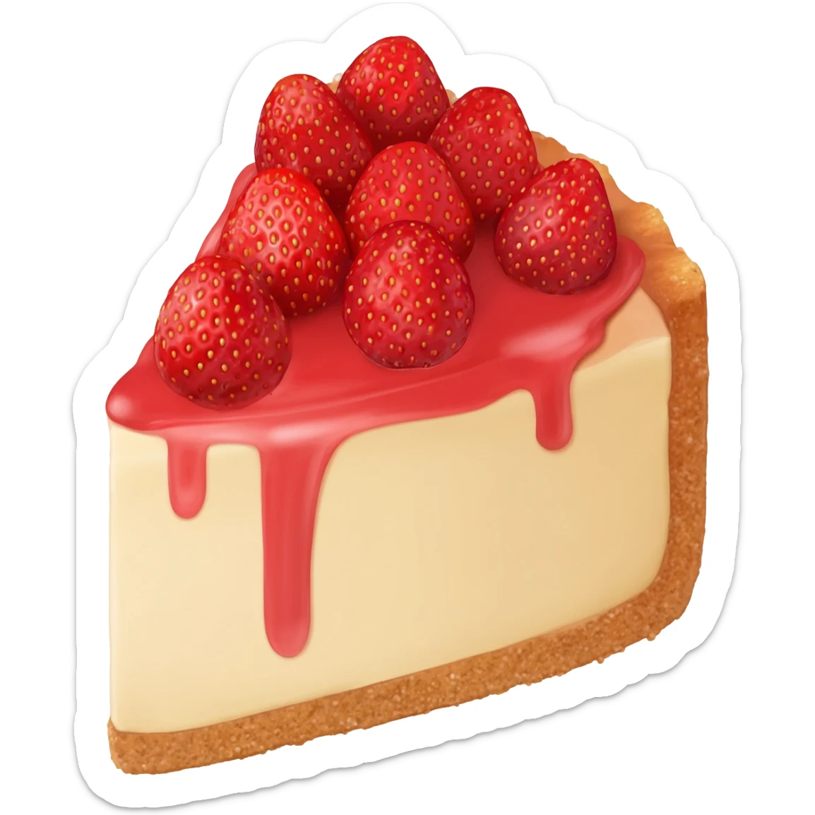 Strawberry cheesecake emoji sticker