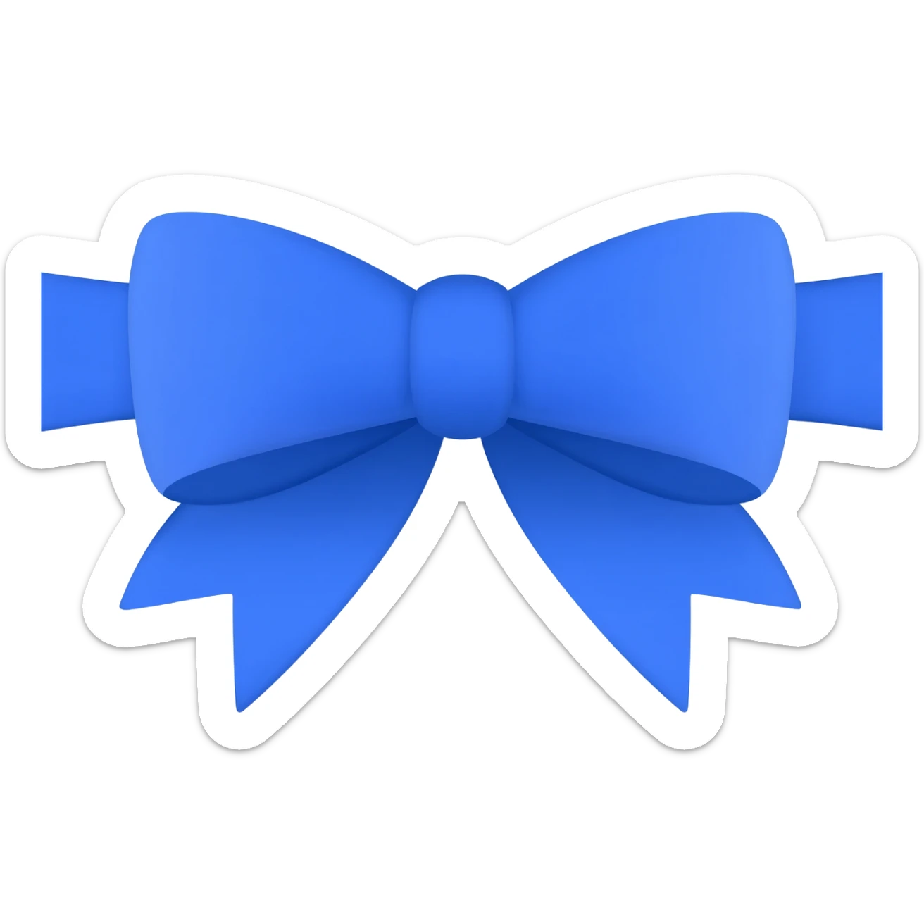Blue ribbon bow sticker