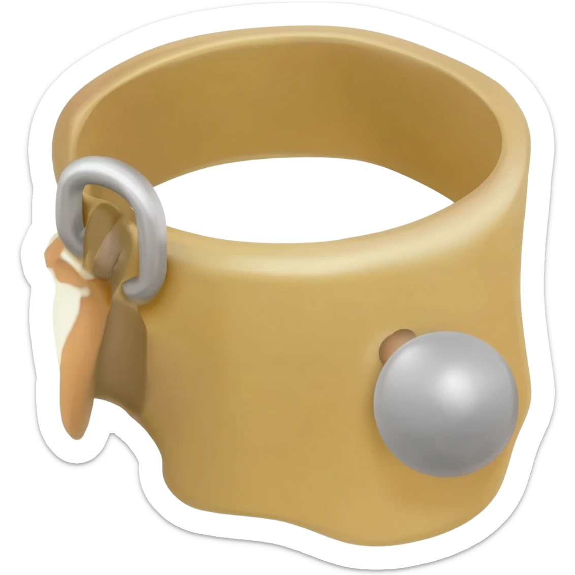 plain sqare cowbell on a collar sticker