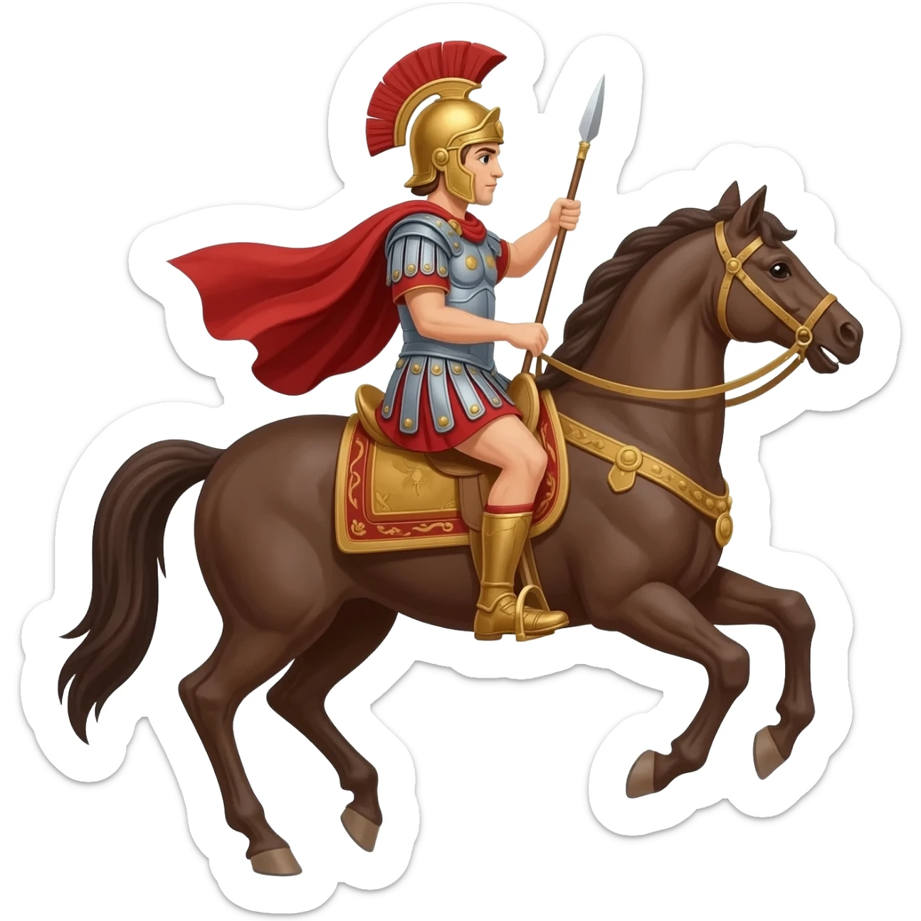 Alexander great on horse sticker