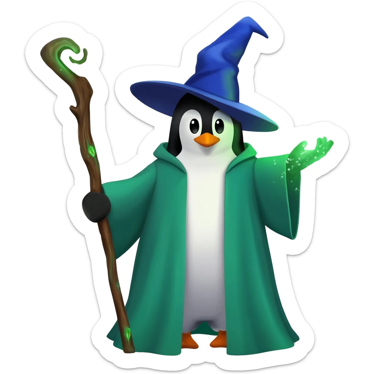 Penguin Wizard sticker