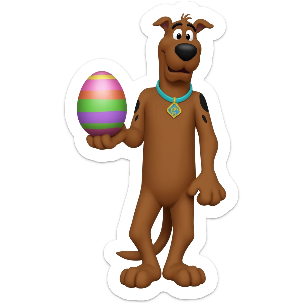 Scooby doo easter sticker