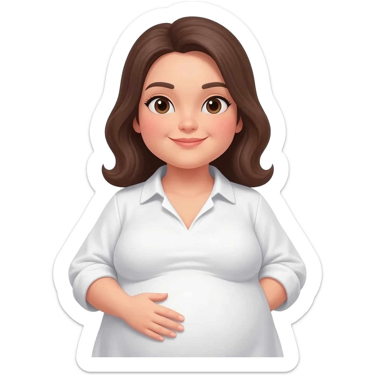 women fat stomach sticker