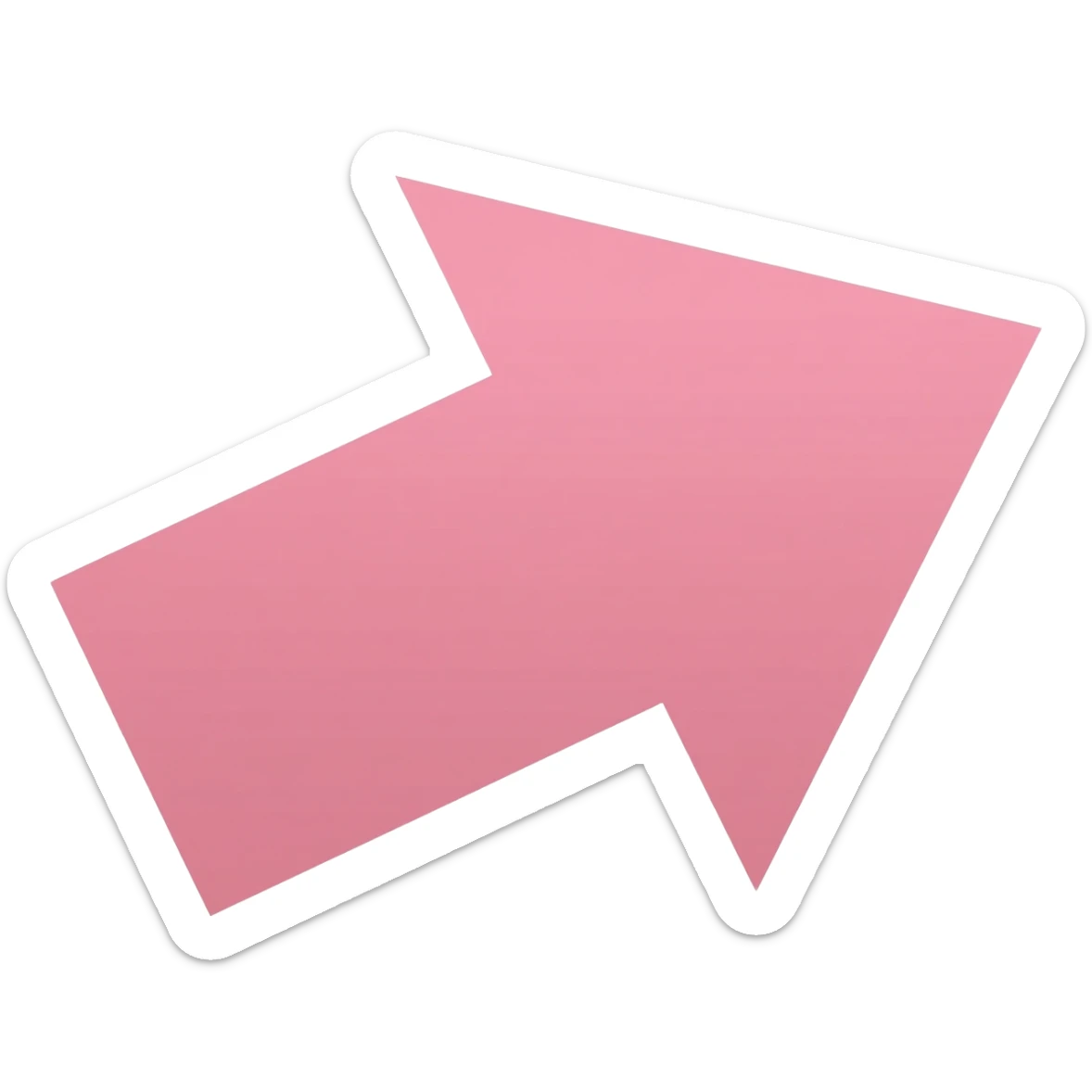 Light pink right arrow sticker