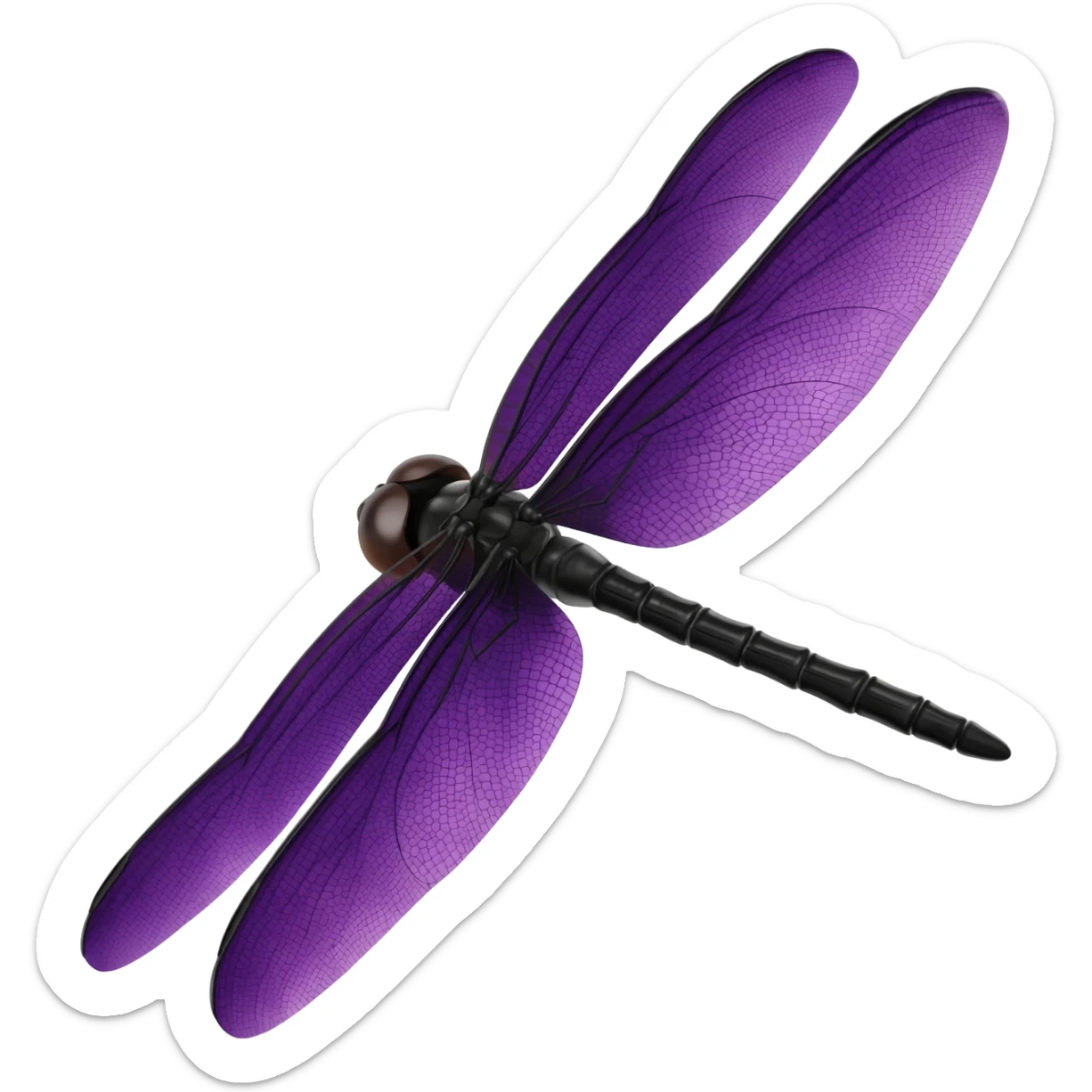 purple and black dragonfly sticker