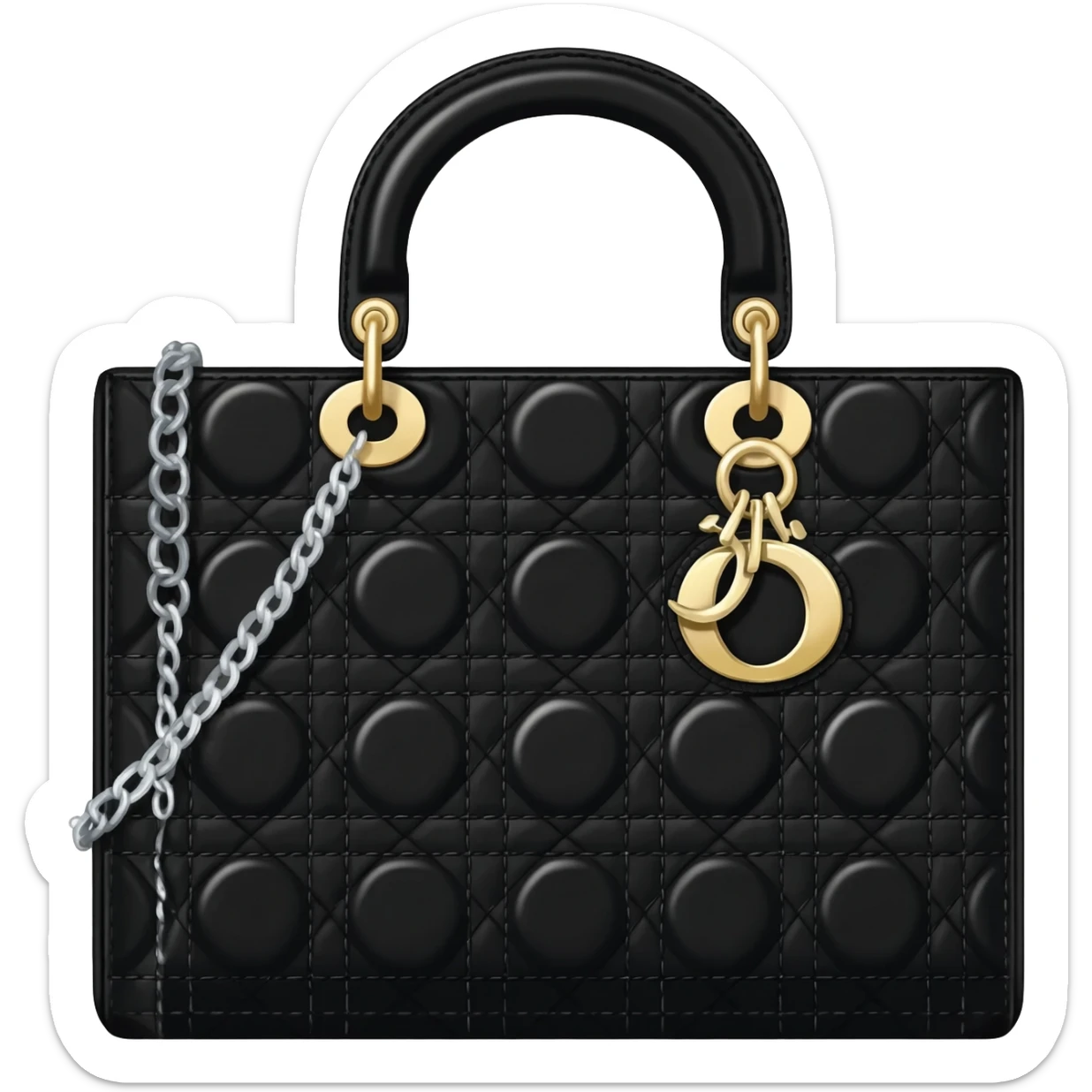 black color lady dior bag sticker