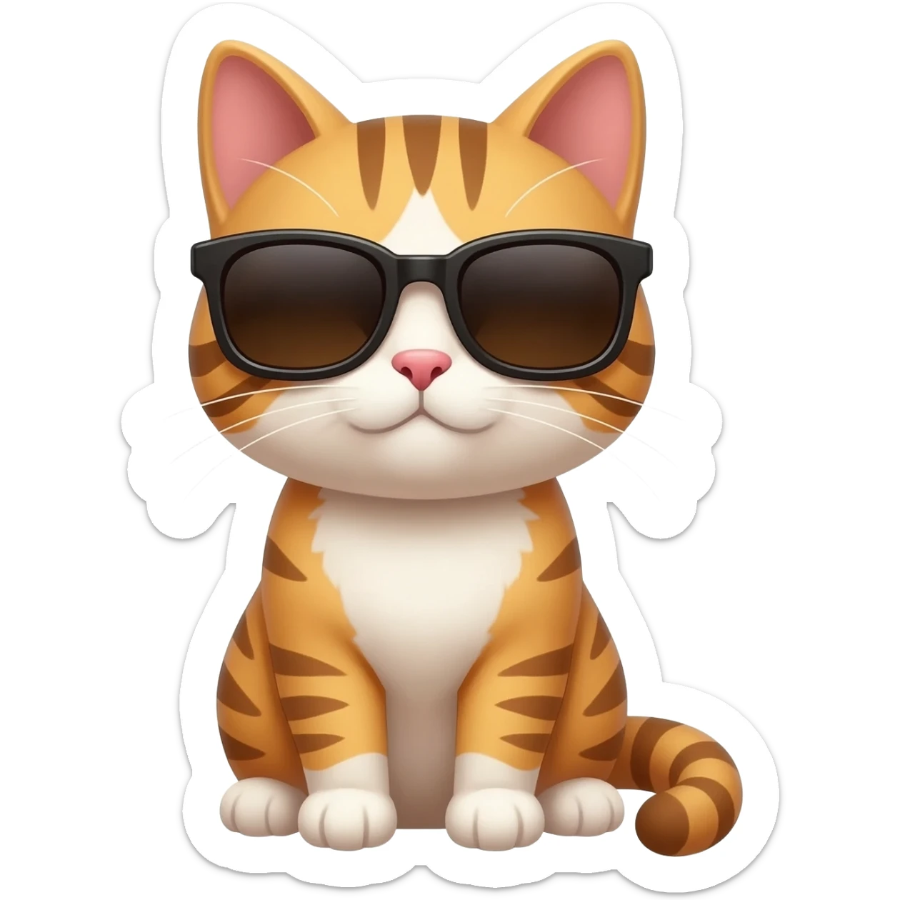 Cat wearing sunglasses sticker